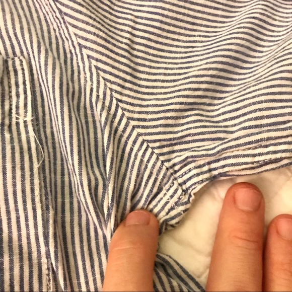 Gap boyfriend fit striped popover shirt - Picture 8 of 8